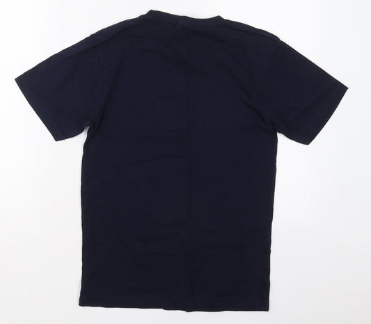 Uneek Boys Blue Cotton Basic T-Shirt Size 11-12 Years Crew Neck Pullover - CR Hockey Academy