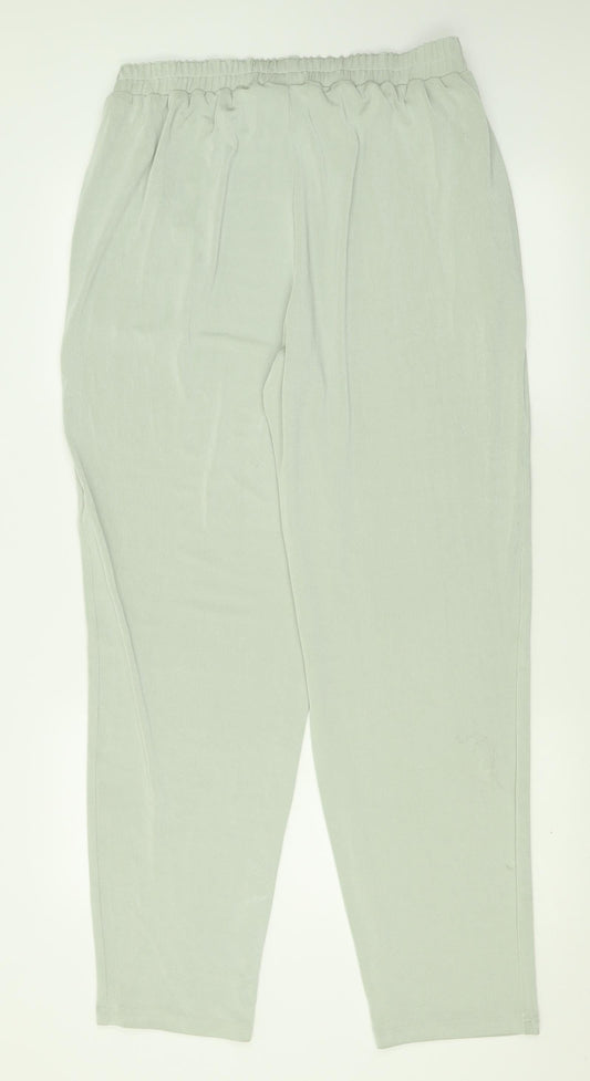almia Womens Green Polyamide Trousers Size 16 L32 in Regular
