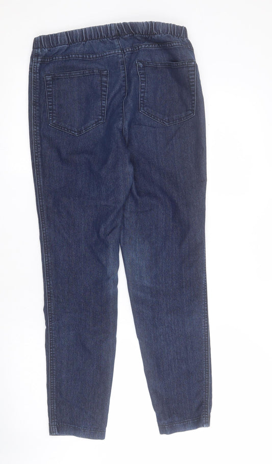 Marks and Spencer Womens Blue Cotton Jegging Jeans Size 10 L28 in Regular