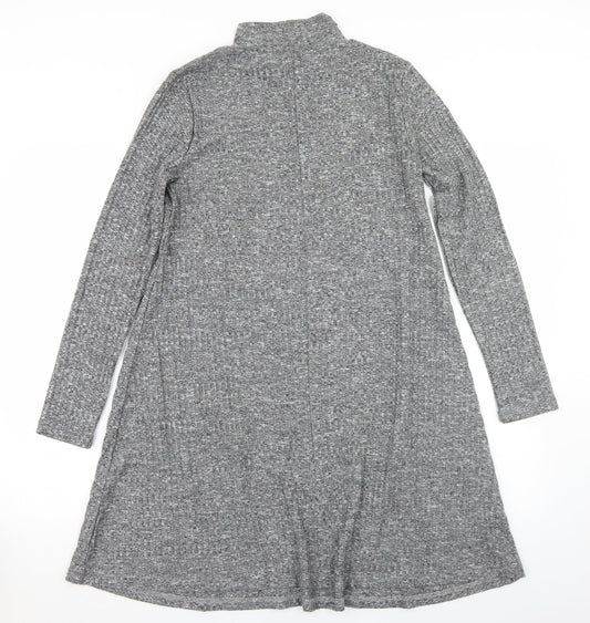 Innocence Womens Grey Polyester Trapeze & Swing Size 12 Mock Neck
