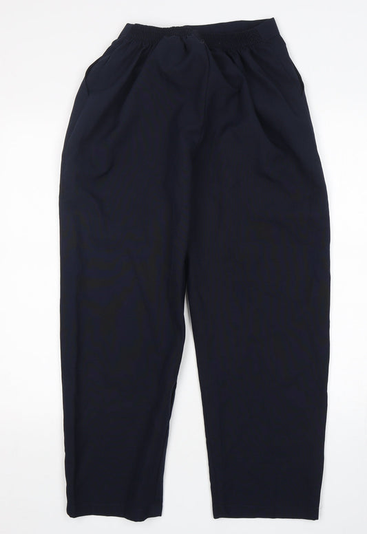 Preworn Womens Blue Polyester Trousers Size 16 L26 in Regular