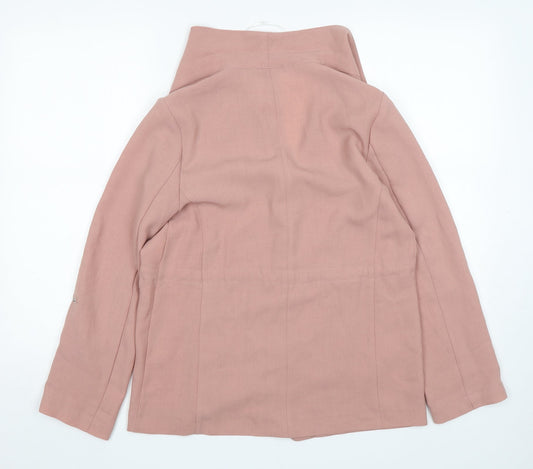 Primark Womens Pink Jacket Blazer Size 8 Tie