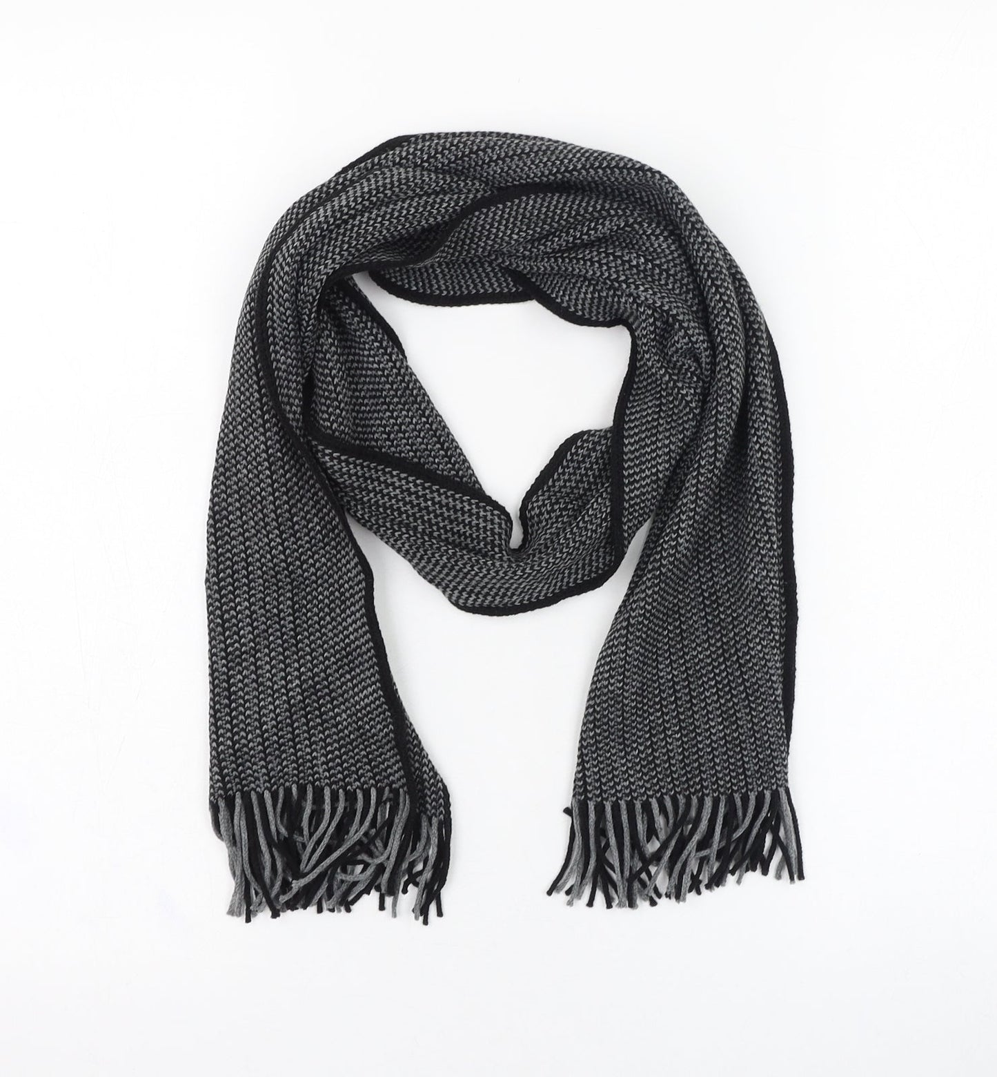 Esquire Unisex Black Acrylic Scarf One Size
