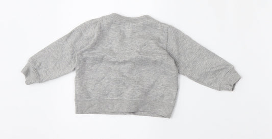 Early Days Baby Grey Cotton Cardigan Jumper Size 6-9 Months Button
