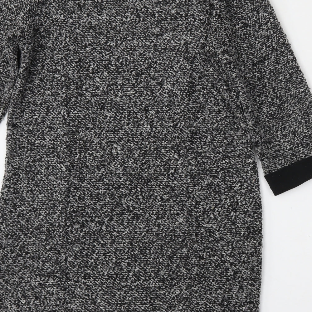 Marks and Spencer Womens Grey Round Neck Polyester Pullover Jumper Size 12