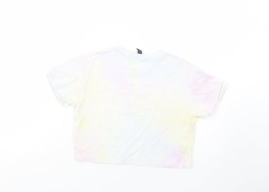 New Look Girls Multicoloured Cotton Pullover T-Shirt Size 9 Years Crew Neck Pullover - Sorry Not Sorry