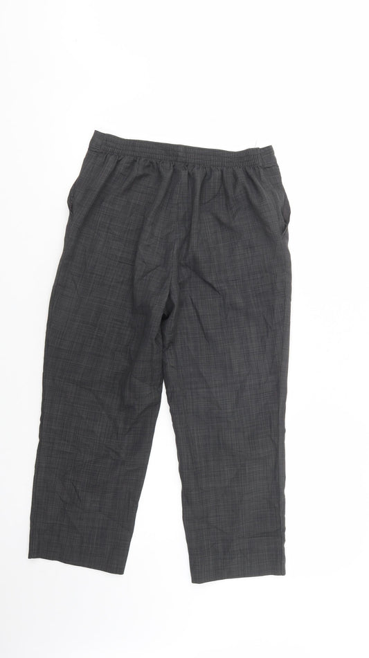 Marks and Spencer Womens Grey Polyester Dress Pants Trousers Size 10 L24 in Regular