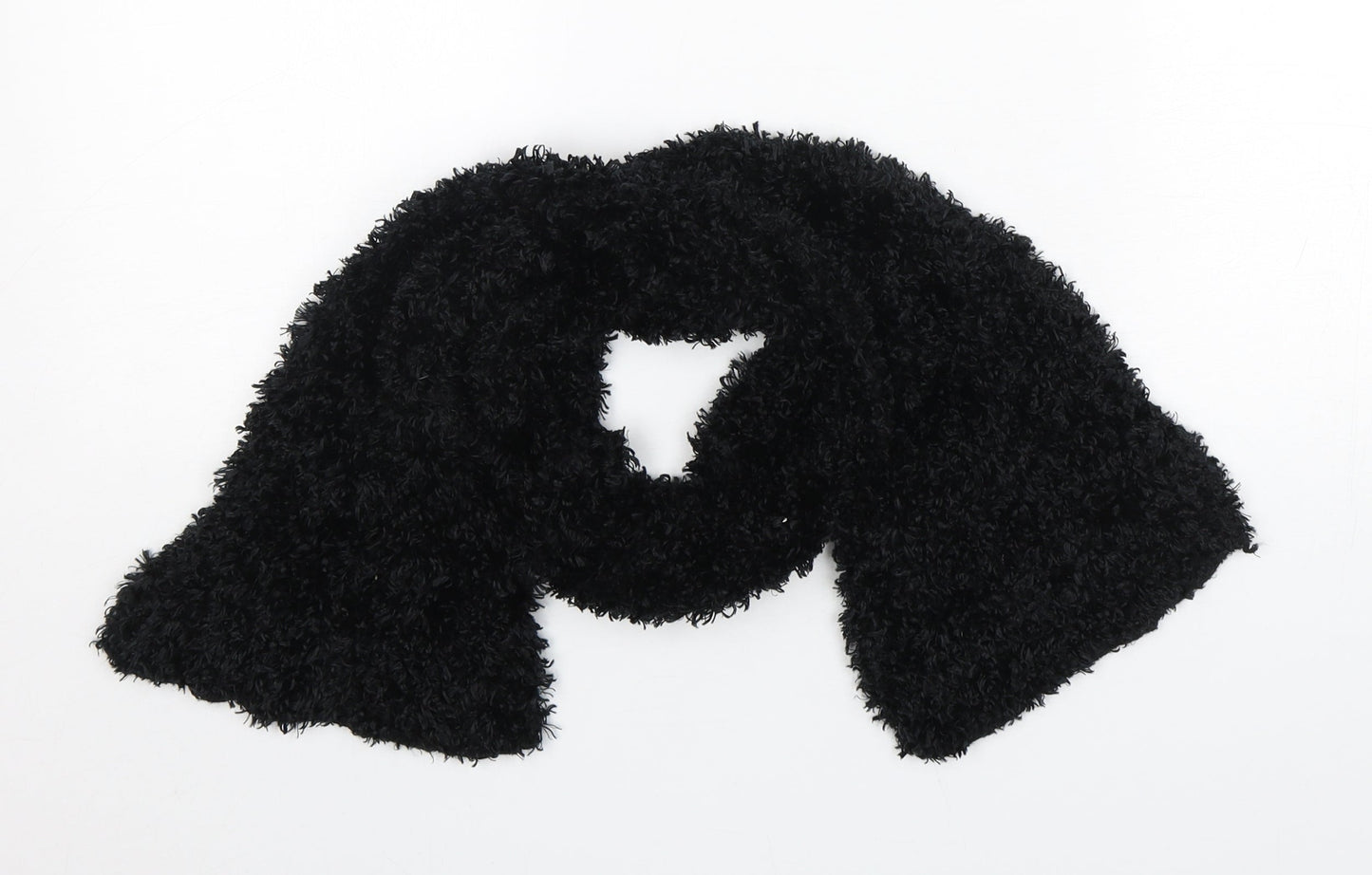 Preworn Womens Black Polyester Scarf