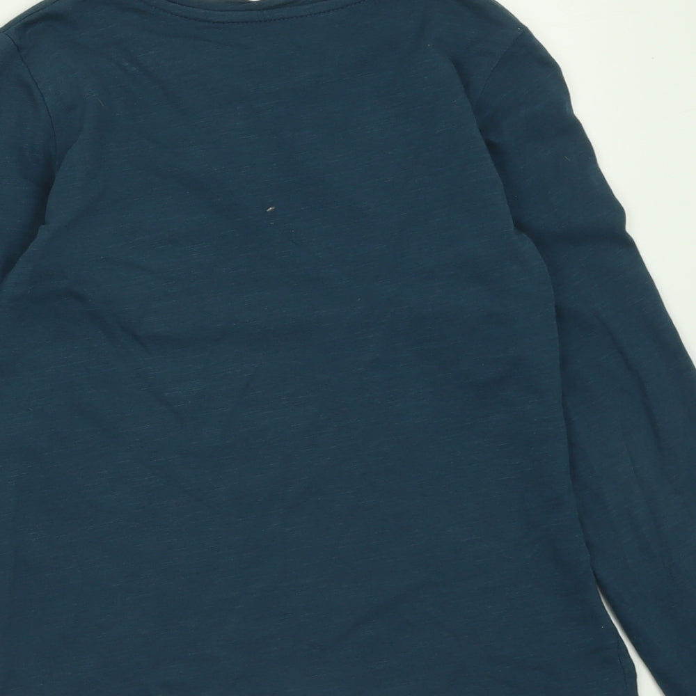 River Island Girls Blue Cotton Basic Casual Size 10 Years Crew Neck Pullover