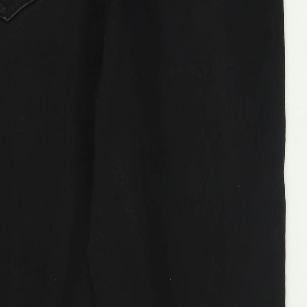 Marks and Spencer Womens Black Cotton Jegging Trousers Size 12 L28 in Regular