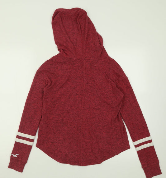 Hollister Womens Pink Viscose Pullover Hoodie Size XS Pullover