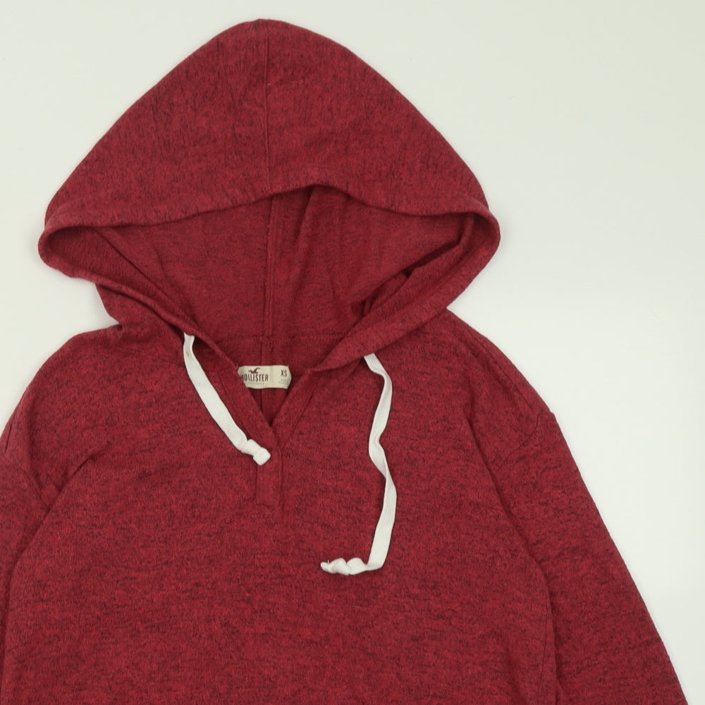 Hollister Womens Pink Viscose Pullover Hoodie Size XS Pullover
