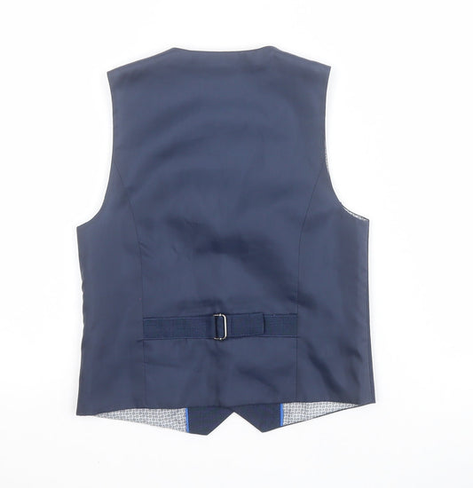 NEXT Boys Blue Jacket Waistcoat Size 6 Years Button