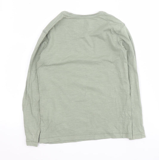 Sfera Boys Green 100% Cotton Pullover T-Shirt Size 6-7 Years Crew Neck Pullover