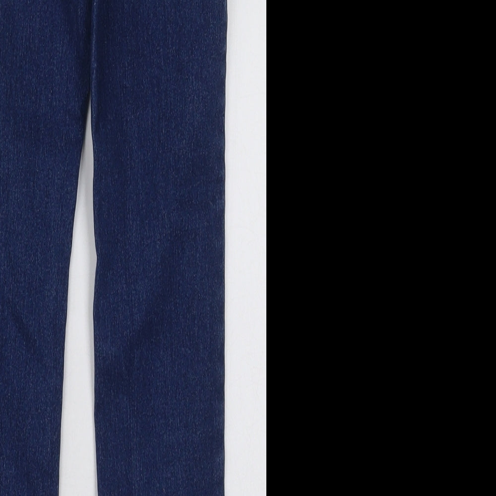Crazy 8 Girls Blue Cotton Skinny Jeans Size 7 Years Regular Button