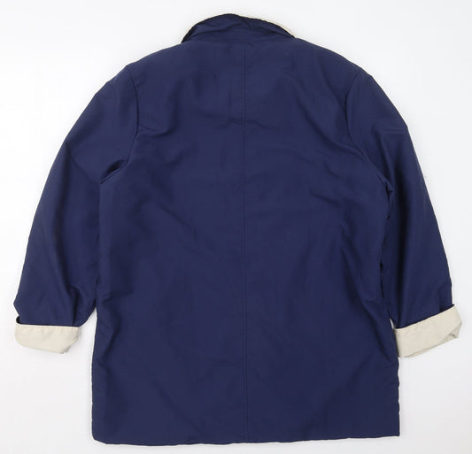 Gabriella Vicenza Womens Blue Jacket Coat Size 16 Button