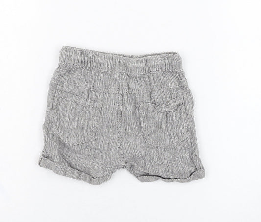 NEXT Boys Grey Linen Cropped Trousers Size 12-18 Months Pullover
