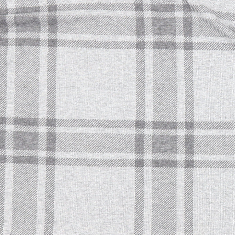 Marks and Spencer Womens Grey Plaid Polyester Pullover Sweatshirt Size 18 Pullover