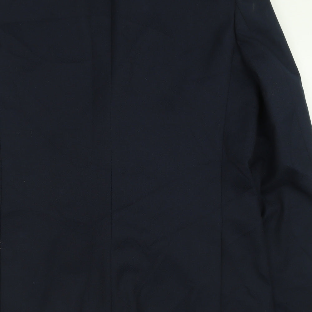 Cedar Wood State Mens Blue Polyester Jacket Suit Jacket Size 42