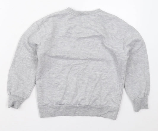 Pep&Co Girls Grey Polyester Pullover Sweatshirt Size 7-8 Years Pullover - No More Drama