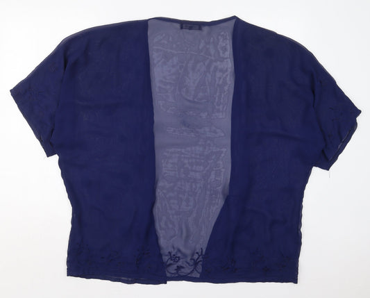 New Look Womens Blue Floral Jacket Size M