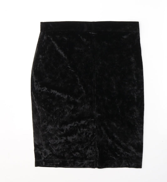 Urban renewal Womens Black Polyacrylate Fibre A-Line Skirt Size 32 in
