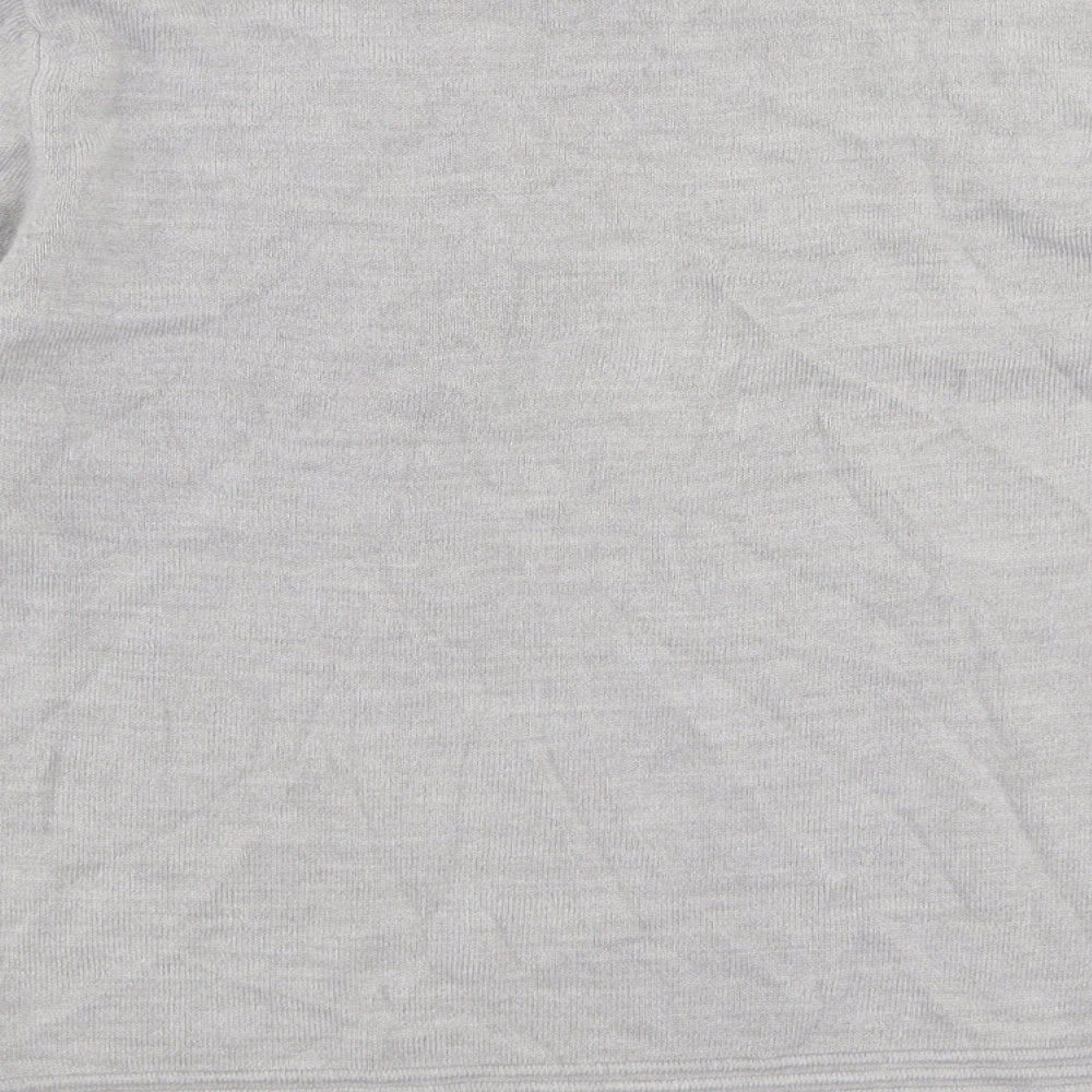 Marks and Spencer Womens Grey High Neck Acrylic Pullover Jumper Size 12