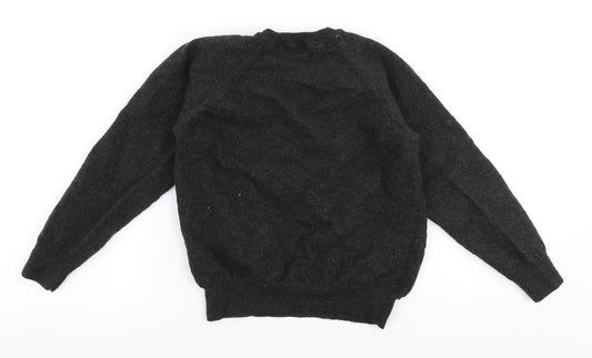 Giovani & Belli Boys Grey Round Neck Polyester Pullover Jumper Size L Pullover