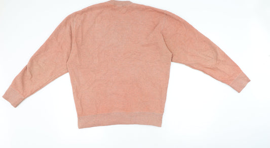 Boohoo Mens Orange Cotton Pullover Sweatshirt Size S - tags still on