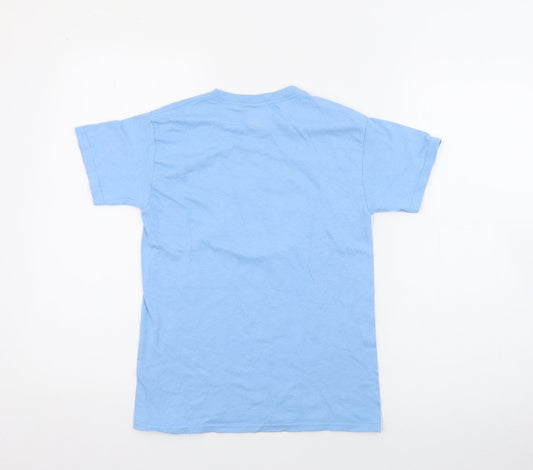 The Duck Company Boys Blue Cotton Pullover T-Shirt Size M Crew Neck - Shark