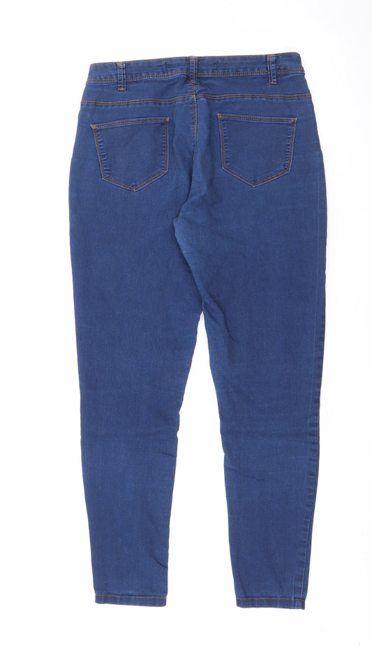 Denim Co Womens Blue Cotton Skinny Jeans Size 10 L26 in Regular