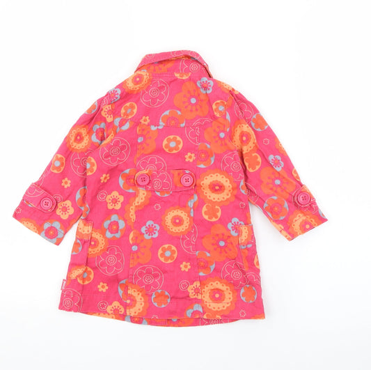 Pumpkin Patch Girls Pink Floral Jacket Size 2 Years