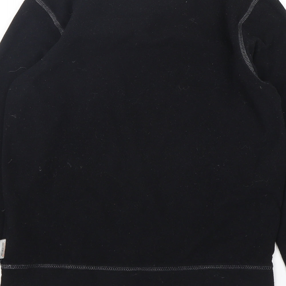 Quencha Boys Black Polyester Basic T-Shirt Size 12 Years Round Neck Pullover