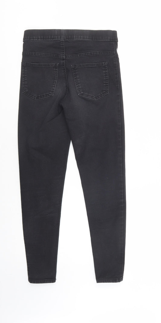 Marks and Spencer Womens Black Cotton Jegging Jeans Size 8 L26 in Regular