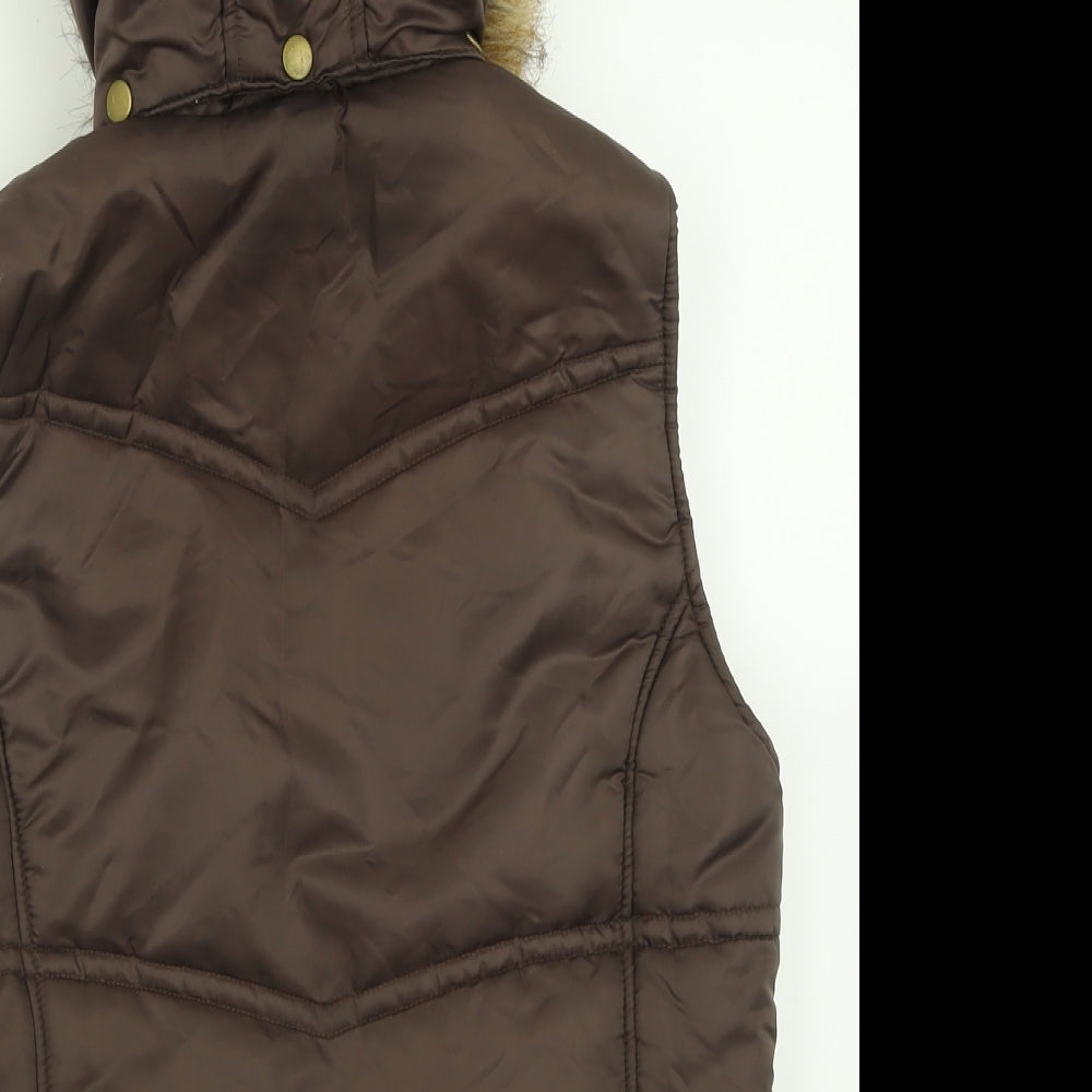 Artic Fluid Womens Brown Gilet Jacket Size M Zip