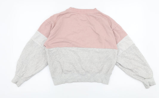 H&M Girls Multicoloured Cotton Pullover Sweatshirt Size 11-12 Years Pullover
