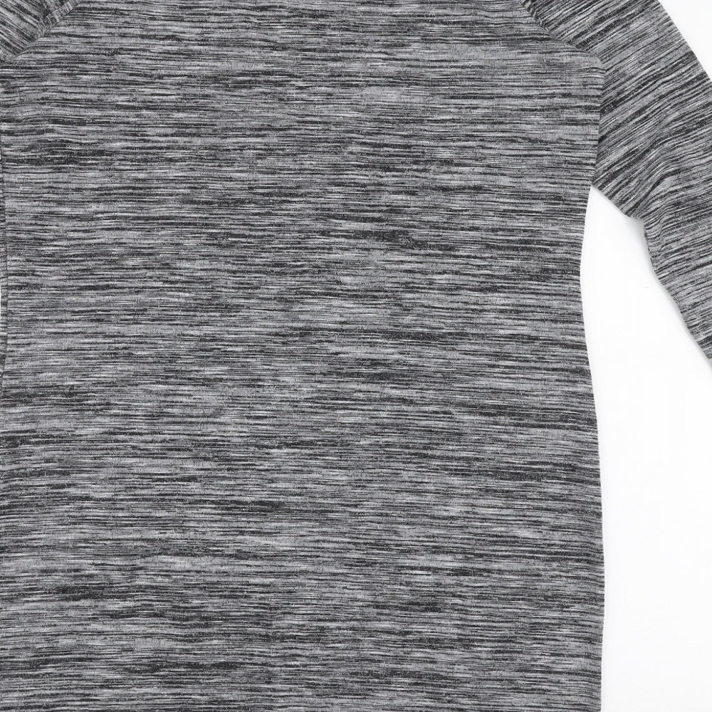 Marks and Spencer Womens Grey Polyester A-Line Size 16 Scoop Neck Pullover