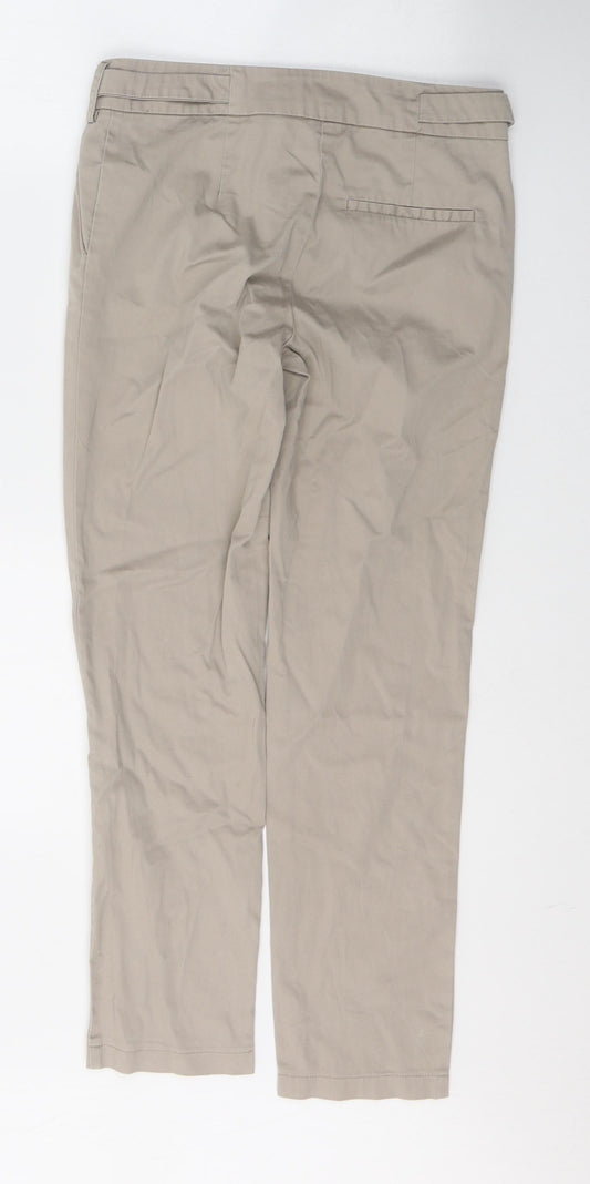 Warehouse Womens Beige Cotton Skinny Jeans Size 8 L26 in Regular Buckle