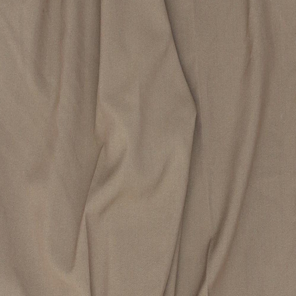 Preworn Womens Brown Polyester Trousers Size 16 L27.5 in Regular