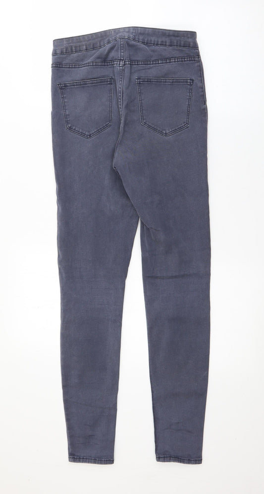 New Look Womens Blue Polyester Skinny Jeans Size 10 L28 in Regular