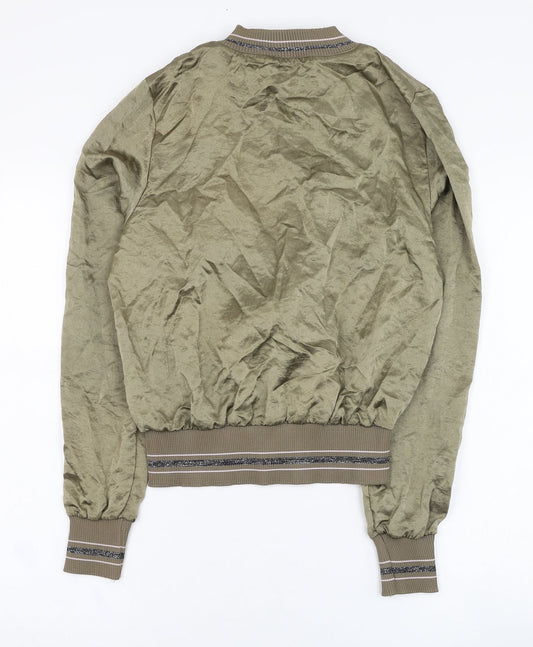 Jeffrey Rogers Womens Green Jacket Size 10 Zip