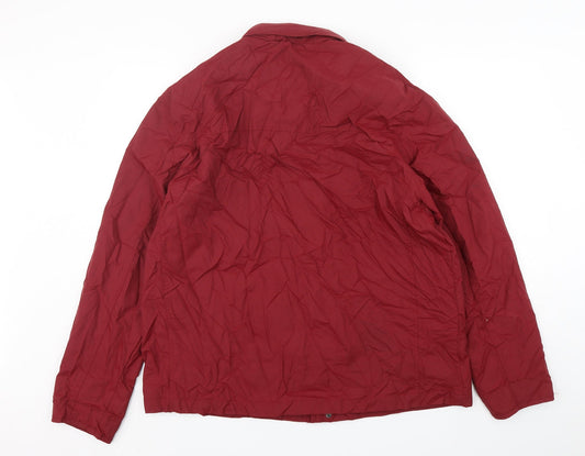 Atlantic Bay Mens Red Rain Coat Coat Size M Zip