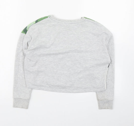 George Boys Grey Camouflage Cotton Pullover Sweatshirt Size 7-8 Years Pullover