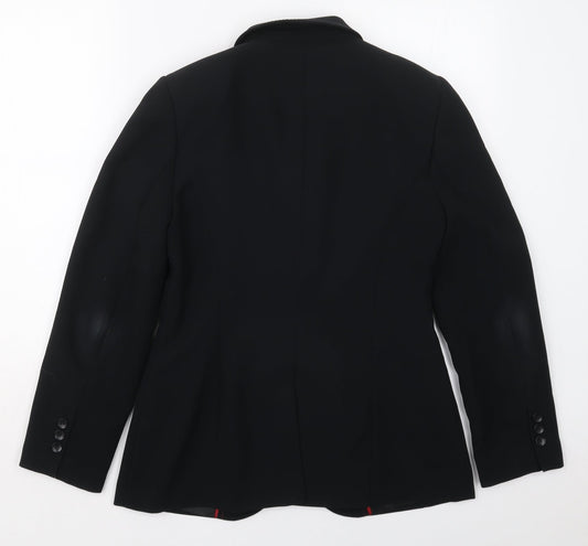 NEXT Womens Black Polyester Jacket Suit Jacket Size 10