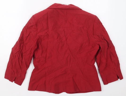 Alex & Co Womens Red Jacket Size 10 Button