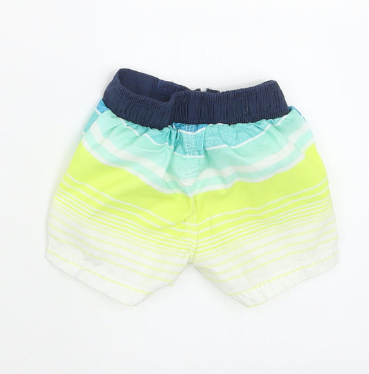 Oshkosh Boys Multicoloured Striped Polyester Cropped Trousers Size 3-6 Months Tie - Shorts