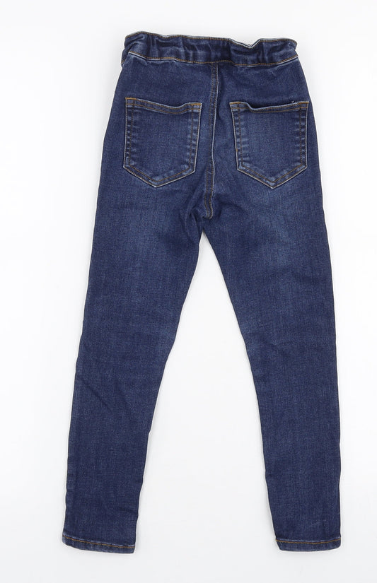 Very Girls Blue Cotton Skinny Jeans Size 6 Years Slim Zip