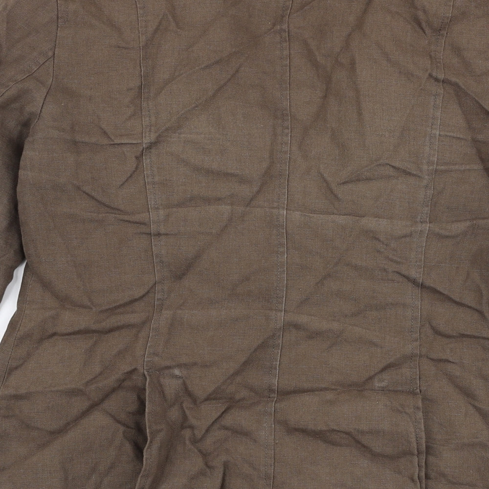 Marks and Spencer Womens Brown Jacket Size 12 Button