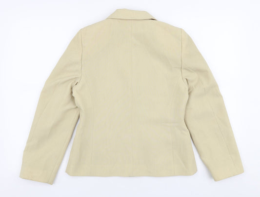 BHS Womens Beige Jacket Blazer Size 8 Button