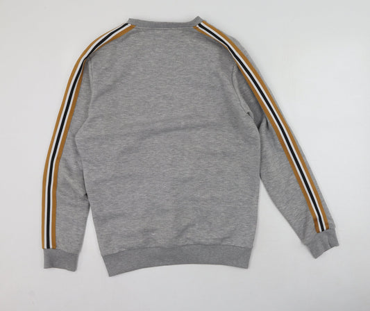 Boohoo Mens Grey Polyester Pullover Sweatshirt Size M